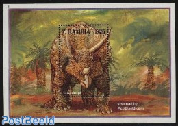 Gambia 1995 Triceratops S/s, Mint NH, Nature - Prehistoric Animals - Préhistoriques