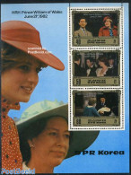 Korea, North 1982 Birth Of William 3v M/s, Mint NH, History - Charles & Diana - Kings & Queens (Royalty) - Royalties, Royals