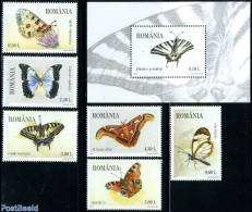 Romania 2011 Butterflies 6v+s/s, Mint NH, Nature - Butterflies - Unused Stamps