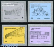 Austria 2011 Definitives, Architecture 4v, Coil Stamps S-a, Mint NH, Art - Modern Architecture - Unused Stamps