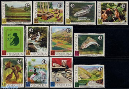 Venezuela 1968 Environment Protection 12v, Mint NH, Nature - Various - Birds - Environment - Fish - Trees & Forests - .. - Protection De L'environnement & Climat