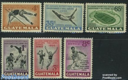 Guatemala 1950 Sport Games 6v, Mint NH, Sport - Athletics - Sport (other And Mixed) - Swimming - Tennis - Athlétisme