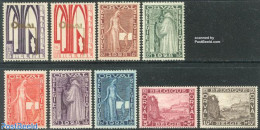 Belgium 1928 Orval Abbey 9v, Unused (hinged), Religion - Cloisters & Abbeys - Religion - Nuovi