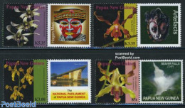 Papua New Guinea 2007 Orchids 4v With Personal Tabs, Mint NH, Nature - Flowers & Plants - Orchids - Papouasie-Nouvelle-Guinée