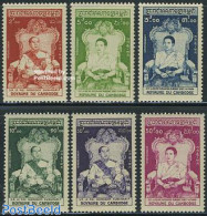 Cambodia 1956 Coronation 6v, Mint NH, History - Kings & Queens (Royalty) - Royalties, Royals