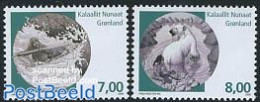 Greenland 2008 Nordic, Legends 2v, Mint NH, History - Nature - Transport - Europa Hang-on Issues - Bears - Ships And B.. - Neufs