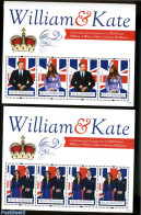 Grenada 2011 William & Kate Royal Wedding 2 S/s, Mint NH, History - Kings & Queens (Royalty) - Familles Royales