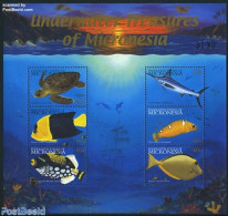 Micronesia 2001 Marine Life 6v M/s, Mint NH, Nature - Fish - Turtles - Poissons
