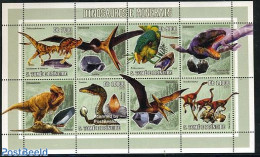 Sao Tome/Principe 2006 Dinosaurs & Minerals 4v+tabs M/s, Mint NH, History - Nature - Geology - Prehistoric Animals - Prehistorics