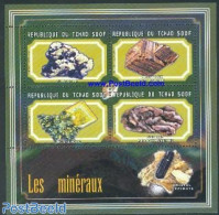 Chad 2001 Minerals 4v M/s (4x500F), Mint NH, History - Geology - Other & Unclassified