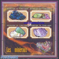 Chad 2001 Minerals 4v M/s (4x600F), Mint NH, History - Geology - Andere & Zonder Classificatie
