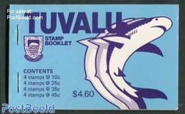 Tuvalu 1979 Marine Life $4.60 Booklet, Mint NH, Nature - Fish - Stamp Booklets - Sharks - Fische