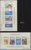 Uruguay 1983 Uruexpo 2s/s Imperf.(not Valid For Postage), Mint NH, History - Nature - Sport - Transport - Germans - Fi.. - Pesci