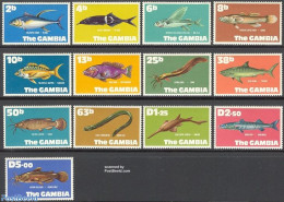 Gambia 1971 Definitives, Fish 13v, Mint NH, Nature - Fish - Fishes