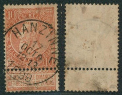 Fine Barbe - N°57 Obl Simple Cercle "Hanzinne" (T1 L) - 1893-1900 Fijne Baard