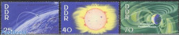 Germany, DDR 1964 QUIET SUN YEAR 3V, Mint NH, Science - Astronomy - Unused Stamps