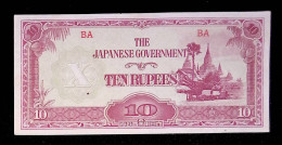 Billet, The Japanese Government, Ten, 10 Rupees, Japon, 2 Scans, Frais Fr 1.85 E - Giappone