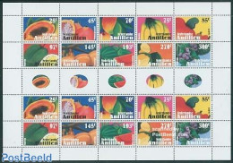 Netherlands Antilles 2005 Fruits 2x6v M/s With Gutters, Mint NH, Nature - Fruit - Fruits