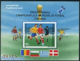 Romania 1990 World Cup Football S/s, Mint NH, Sport - Football - Unused Stamps