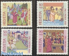 Switzerland 1989 Pro Patria 4v, Mint NH, History - Nature - History - Horses - Unused Stamps