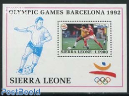 Sierra Leone 1992 Olympic Games S/s, Football, Mint NH, Sport - Football - Olympic Games - Other & Unclassified
