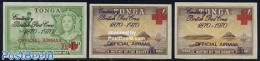 Tonga 1970 On Service, Red Cross 3v, Mint NH, Health - Red Cross - Rotes Kreuz