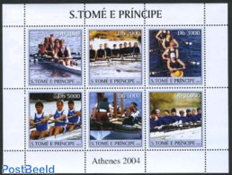 Sao Tome/Principe 2003 Water Sports 6v M/s, Mint NH, Sport - Kayaks & Rowing - Sport (other And Mixed) - Rowing