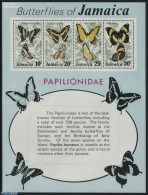 Jamaica 1975 Butterflies S/s, Mint NH, Nature - Butterflies - Jamaique (1962-...)