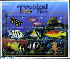 Grenada 2000 Tropical Fish 9v M/s, Mint NH, Nature - Fish - Pesci