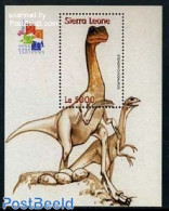 Sierra Leone 2001 Stenonychosaurus S/s, Mint NH, Nature - Prehistoric Animals - Préhistoriques