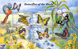 Sierra Leone 2001 Butterflies 6v M/s, Mint NH, Nature - Butterflies - Autres & Non Classés