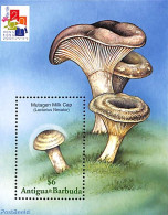Antigua & Barbuda 2001 Mushroom S/s, Lactarius Necator, Mint NH, Nature - Mushrooms - Mushrooms