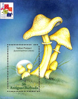 Antigua & Barbuda 2001 Mushrooms S/s, Leucocoprinus Bimbaumii, Mint NH, Nature - Mushrooms - Mushrooms