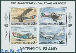 Ascension 1998 Royal Air Force S/s, Mint NH, Transport - Aircraft & Aviation - Vliegtuigen