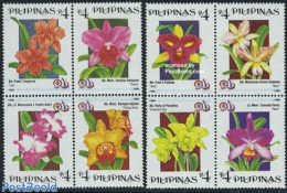 Philippines 1996 Flowers 8v (2x[+]), Mint NH, Nature - Flowers & Plants - Philippines