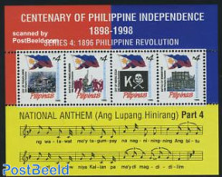 Philippines 1996 Independence Centenary S/s, Mint NH, History - Flags - Philippinen