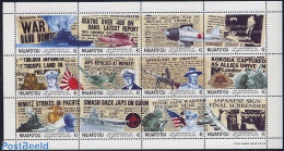 Niuafo'ou 1992 World War II 12v M/s, Mint NH, History - Transport - Militarism - Newspapers & Journalism - World War I.. - Militares