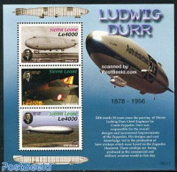 Sierra Leone 2006 Airships 3v M/s, Mint NH, Transport - Balloons - Zeppelins - Airships