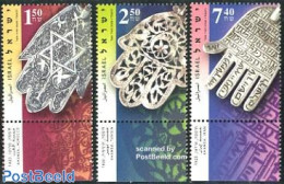 Israel 2006 Khamsa 3v, Mint NH, Religion - Judaica - Ongebruikt (met Tabs)