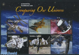 Sierra Leone 2006 Conquering Our Universe 6v M/s, Mint NH, Transport - Space Exploration - Autres & Non Classés