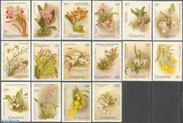 Guyana 1985 Orchids 16v, Mint NH, Nature - Flowers & Plants - Orchids - Guyana (1966-...)