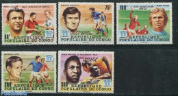 Congo Republic 1978 World Cup Football Winners/famous Players 5v, Red Overprints, Mint NH, Sport - Autres & Non Classés