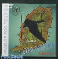 Grenada 2002 Eco Tourism S/s, Mint NH, Nature - Various - Birds - Maps - Géographie