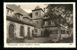 AK Mespelbrunn In Spessart, Schlossgaststätte-Pension, Terrasse  - Other & Unclassified