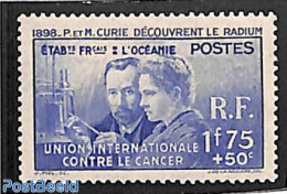 French Oceania 1938 Pierre & Marie Curie 1v, Mint NH, Health - History - Health - Autres & Non Classés