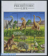 Sierra Leone 1998 Preh. Animals 6v M/s, Mint NH, Nature - Prehistoric Animals - Préhistoriques