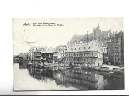 CPA DPT 57 METZ, VUE PRISE DE L A PLACE DU THEATRE En 1906!(voir Timbre) - Metz