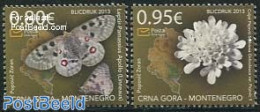 Montenegro 2013 Flora & Fauna 2v, Mint NH, Nature - Butterflies - Flowers & Plants - Montenegro
