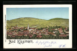 Künstler-AK Bad Kissingen, Ortsansicht Mit Umland  - Bad Kissingen