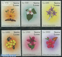 Sierra Leone 2002 Flowers 6v, Mint NH, Nature - Butterflies - Flowers & Plants - Other & Unclassified